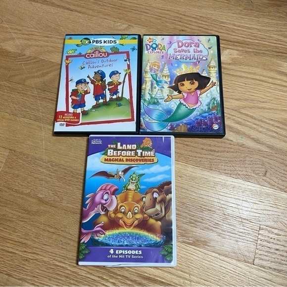 Caillou Land Before Time Dora the Explorer DVD Bundle Lot Kids Children - Picture 1 of 2
